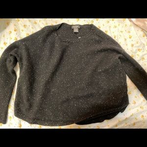 Cashmere speckled black sweater
